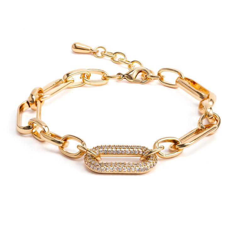 Sparling Oval Link Bracelet