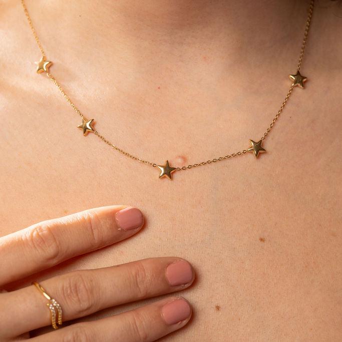 Stars Dainty gold-plated Necklace