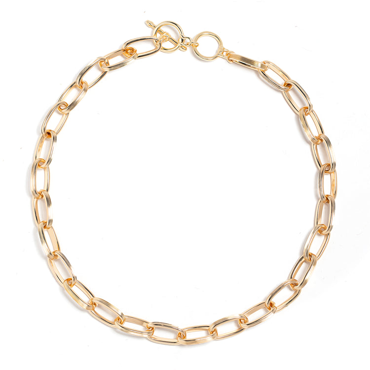 Elegant gold Link Necklace