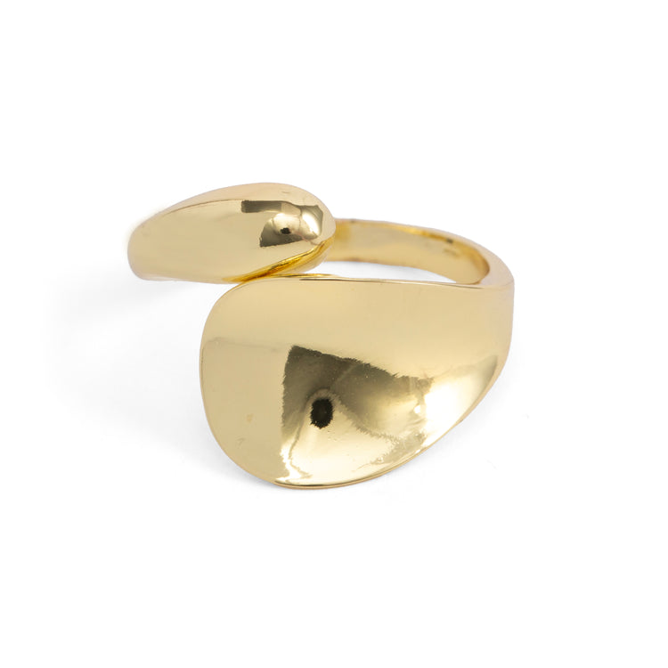 Sculpted Elegant Curved Ring